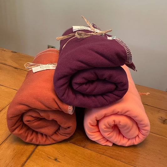 Bamboo Cotton Throw, Double Layer, Made in Canada - Kinderel Organic Fabrics