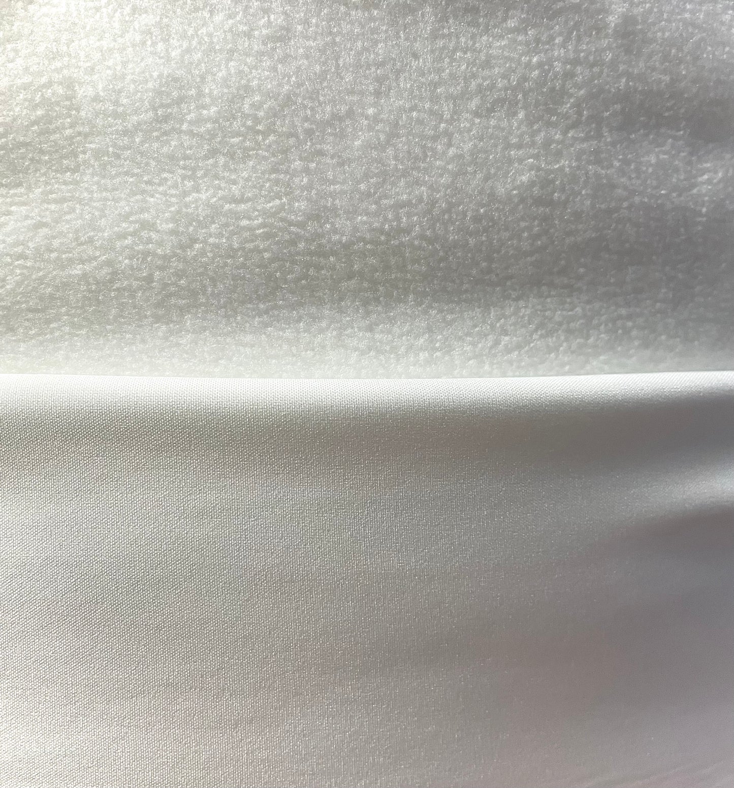 White Softshell Dintex Fleece Fabric by the Yard or Wholesale - Kinderel Organic Fabrics