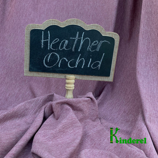 Heather Orchid Bamboo Stretch Jersey Fabric by The Yard or Wholesale - Kinderel Organic  Fabrics