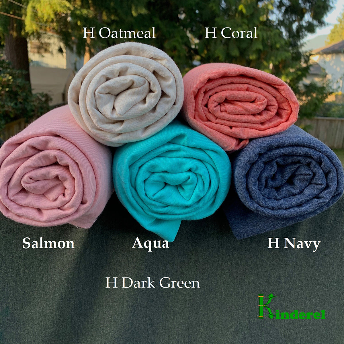 Salmon Rose Bamboo Stretch French Terry by the Yard or Wholesale - Kinderel Bamboo Fabrics