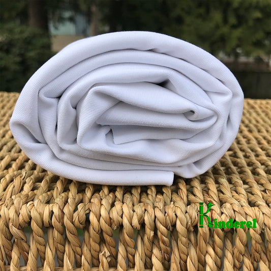 ChitoSante Poly Stretch Interlock White  Fabric by the Yard or Wholesale - Kinderel Organic Fabrics