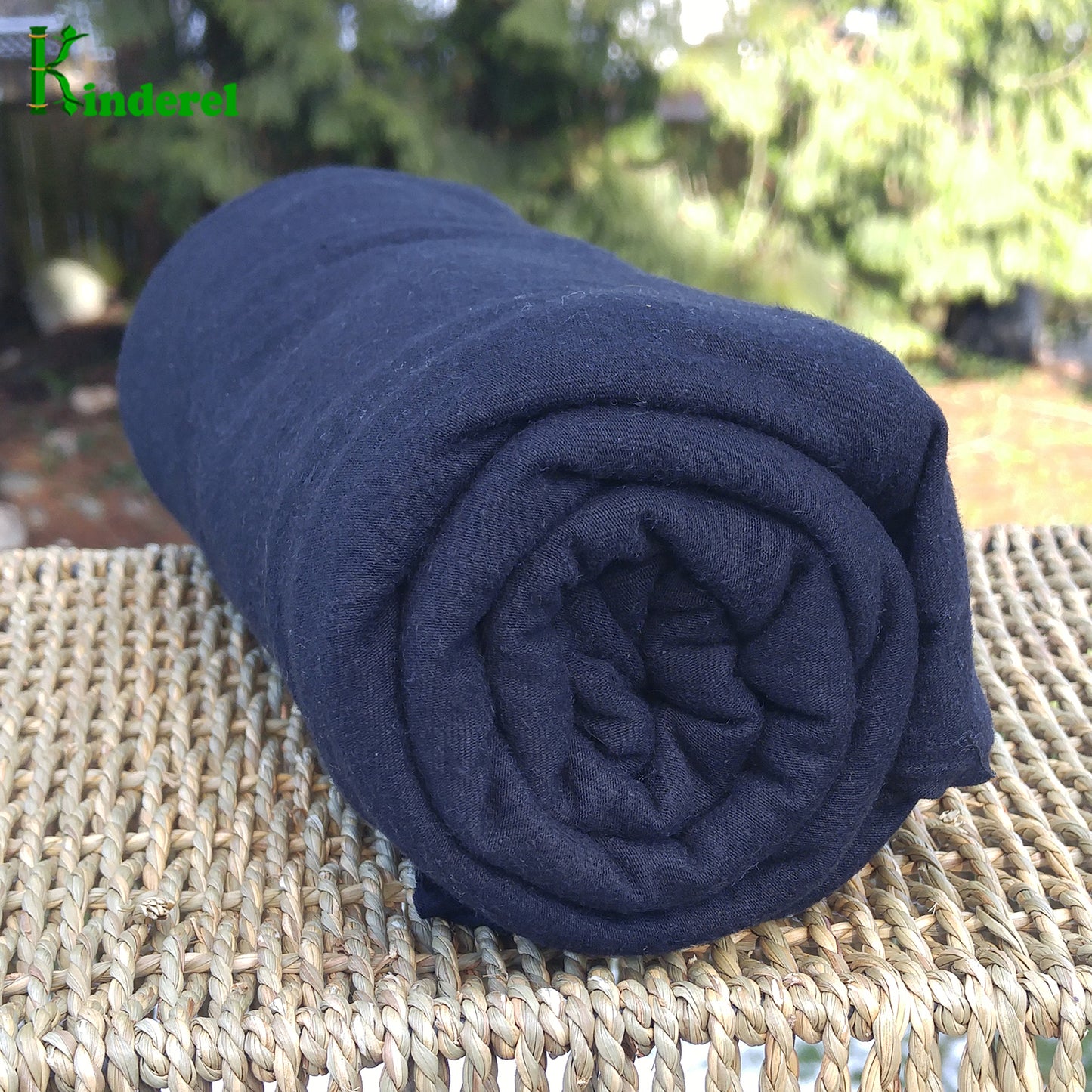 Black Hemp Cotton Stretch Jersey Fabric Wholesale - from $8.45/yd - Kinderel Organic Fabrics