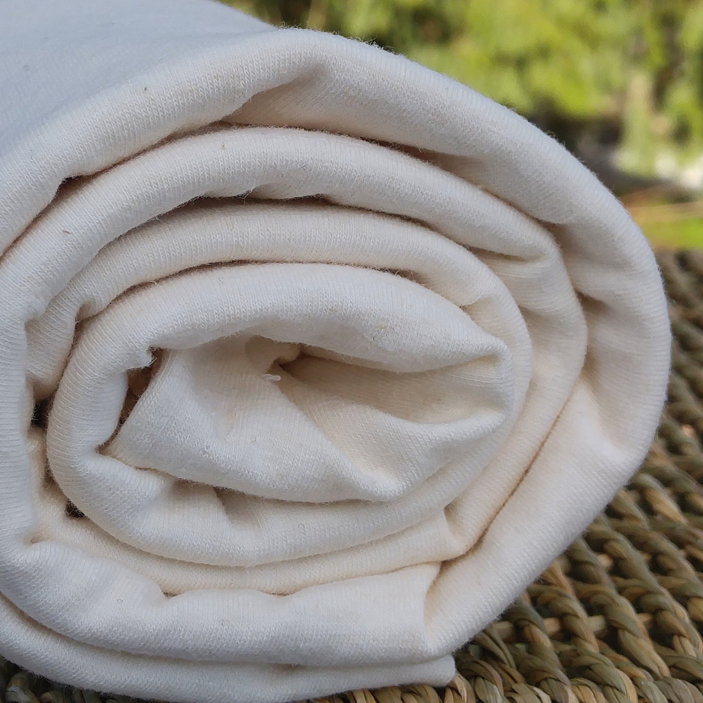 Bamboo Hemp Stretch Jersey Fabric Natural from $S 10.95/yard - Kinderel Organic Fabrics