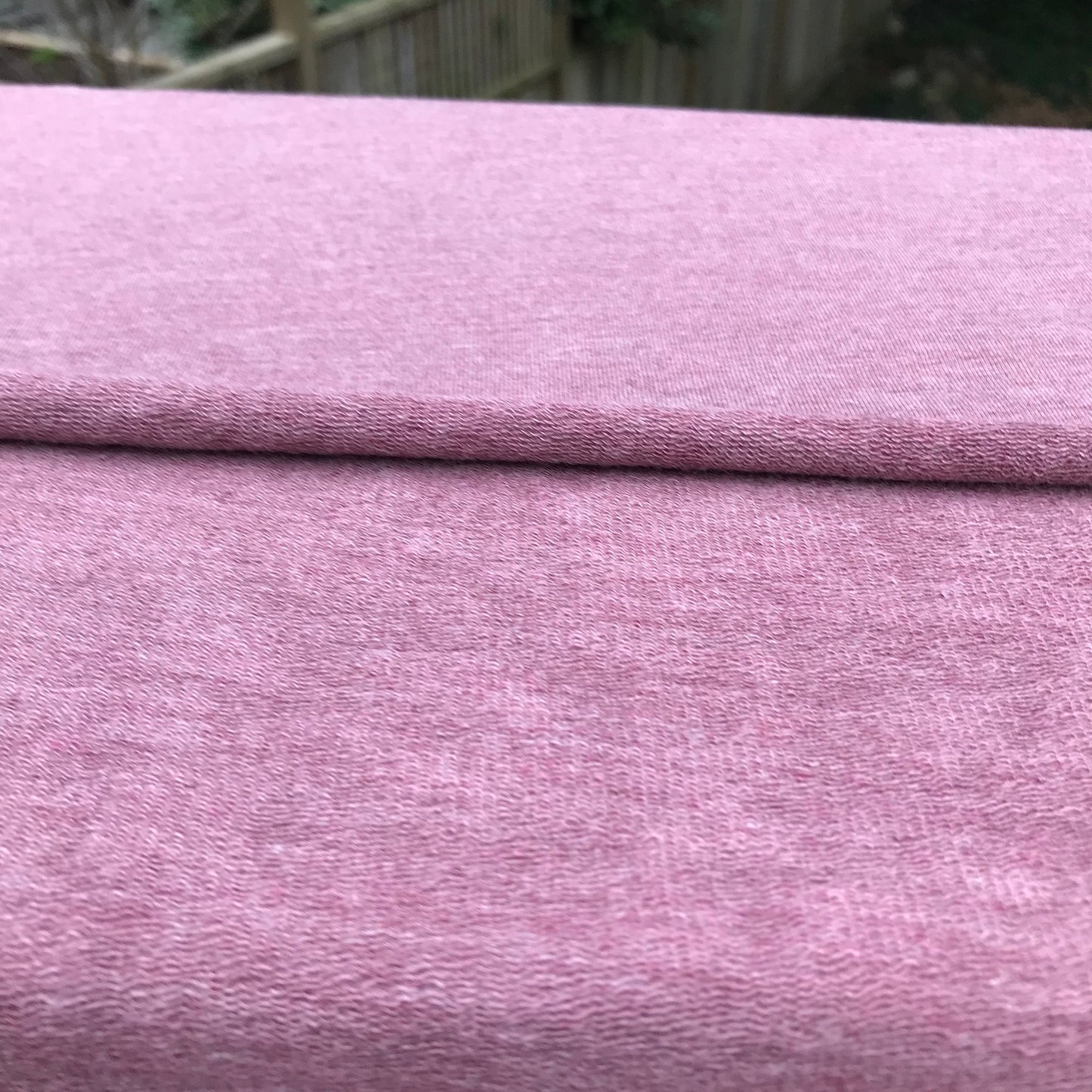 Heather Orchid Stretch French Terry by the Yard or Wholesale - Kinderel Organic Fabrics