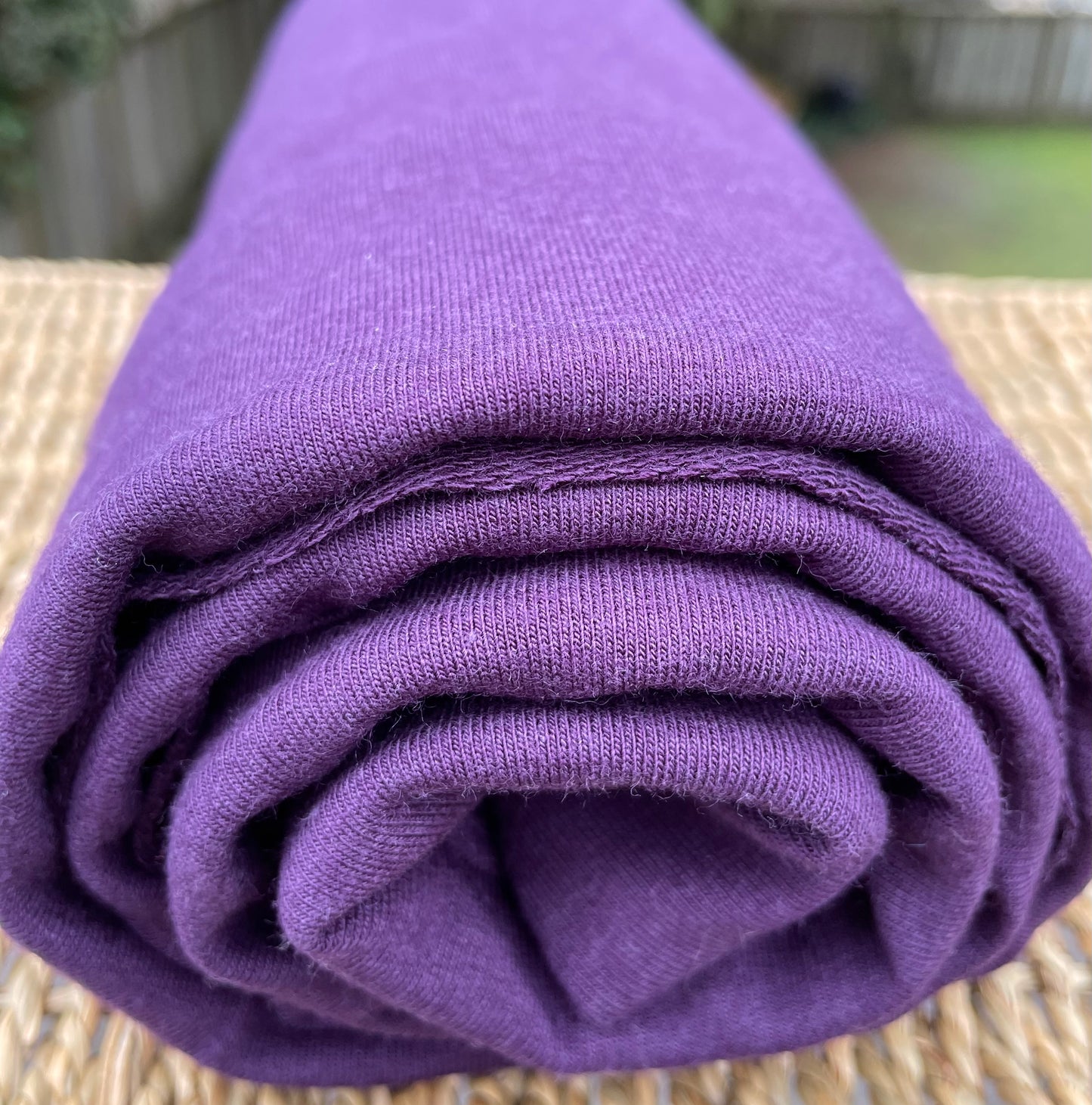 Plum Bamboo Stretch French Terry, by the Yard or Wholesale