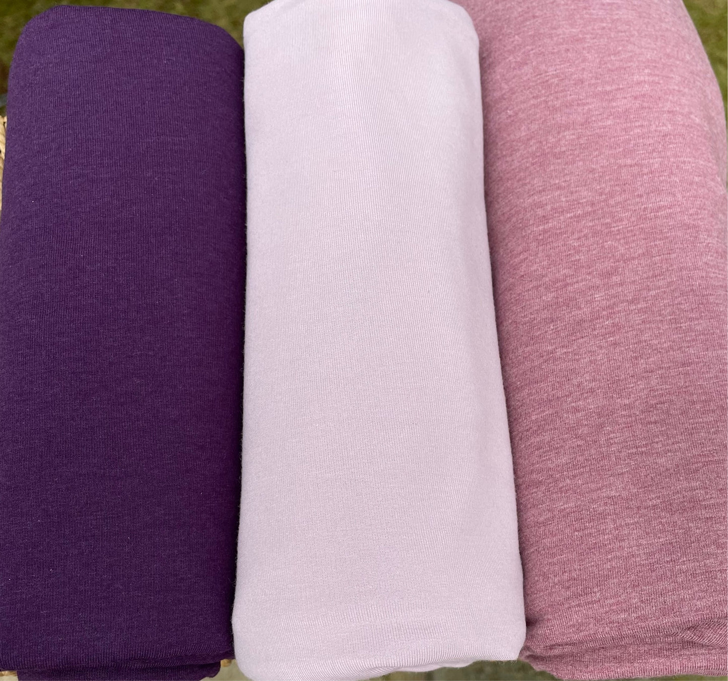 Plum Bamboo Stretch French Terry, by the Yard or Wholesale