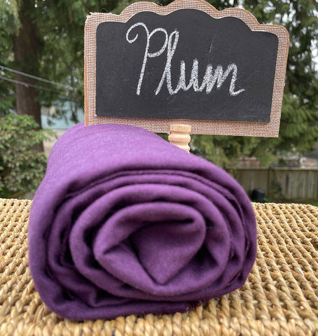 Plum Bamboo Stretch French Terry,  by the Yard or Wholesale