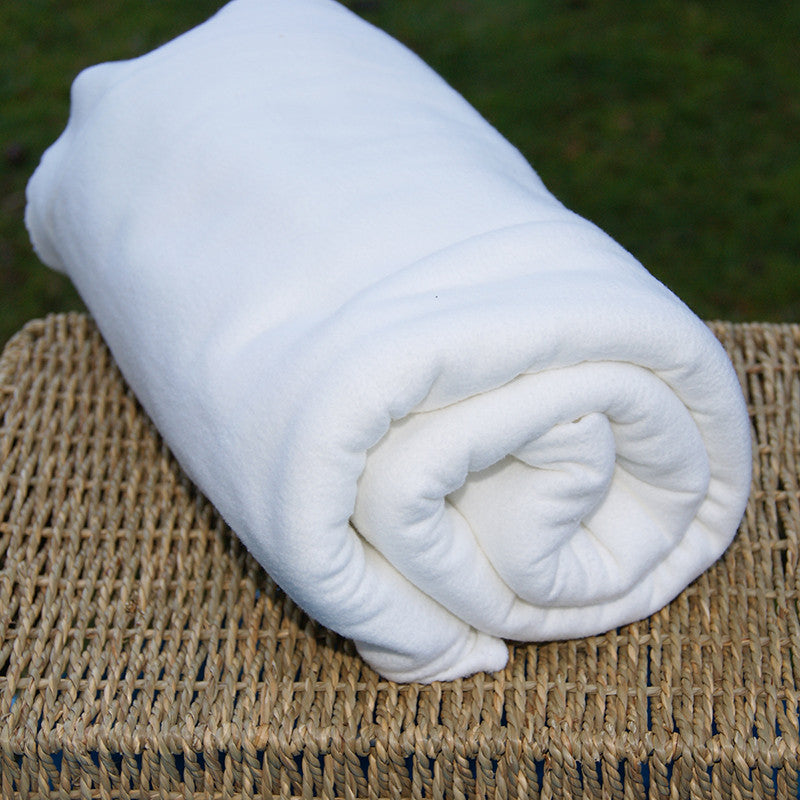 White shop microfleece blanket