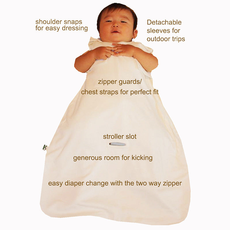 Sleep Sack Brown Organic Bamboo Fabrics - Kinderel Bamboo Fabrics