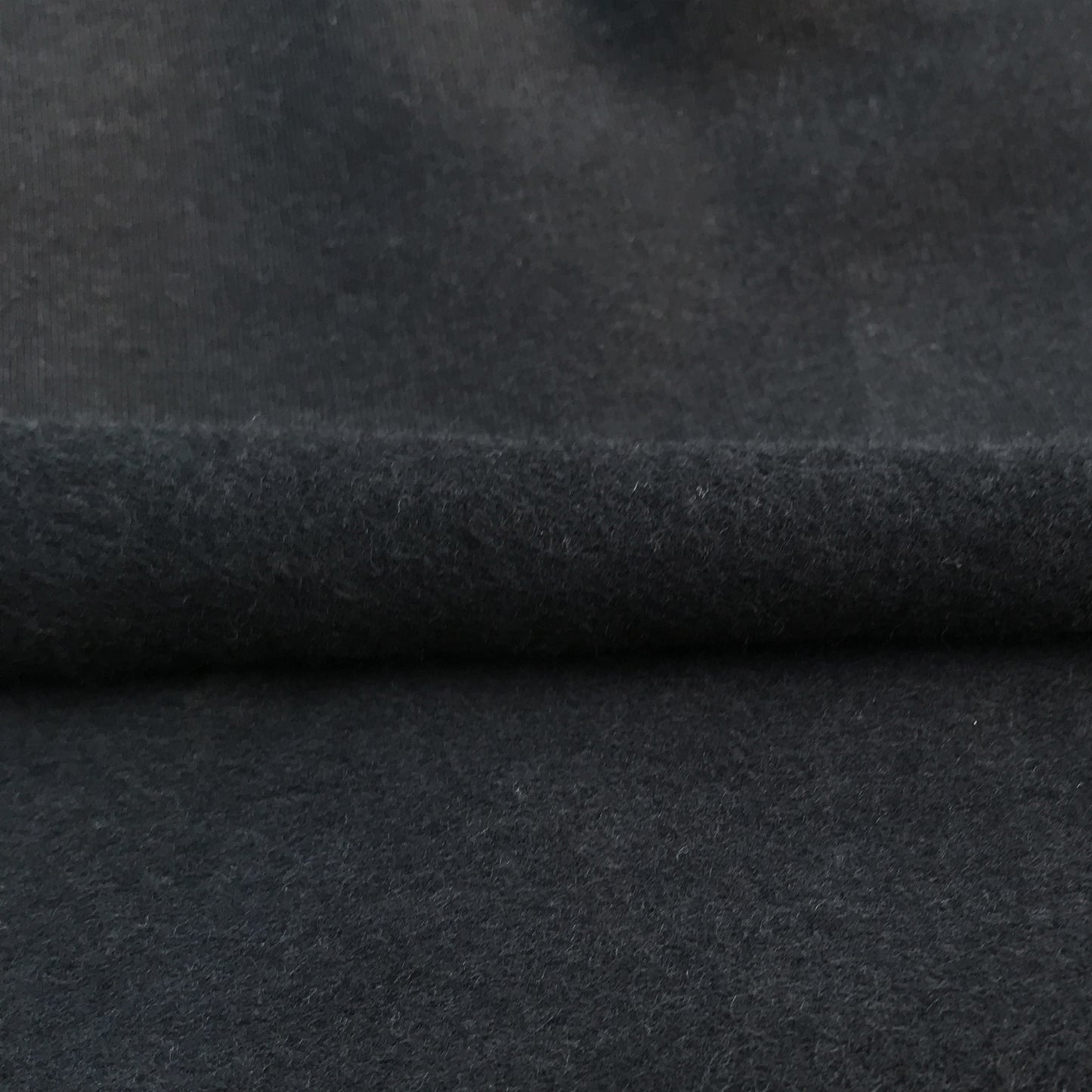 Black Bamboo Cotton Stretch Fleece Fabric Wholesale - Kinderel Organic Fabrics