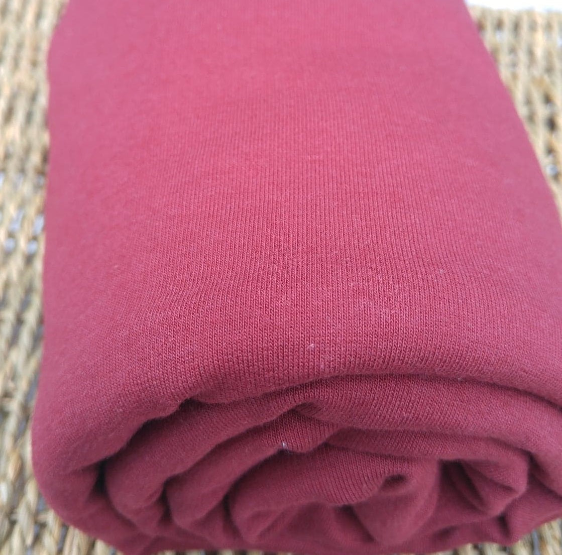 Bamboo Stretch French Terry Fabric - Tawny Port - Kinderel Bamboo Fabrics