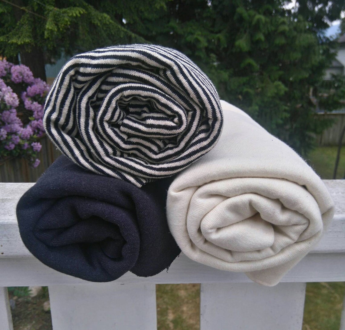 Hemp Organic Cotton and Hemp Bamboo Jersey Fabrics by the yard