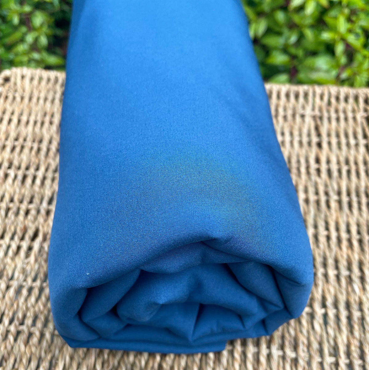 Stellar Blue with Black Softshell Fleece Dintex Fabric