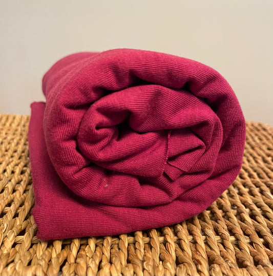Non-Stretch Bamboo Cotton Jersey Tawny Port