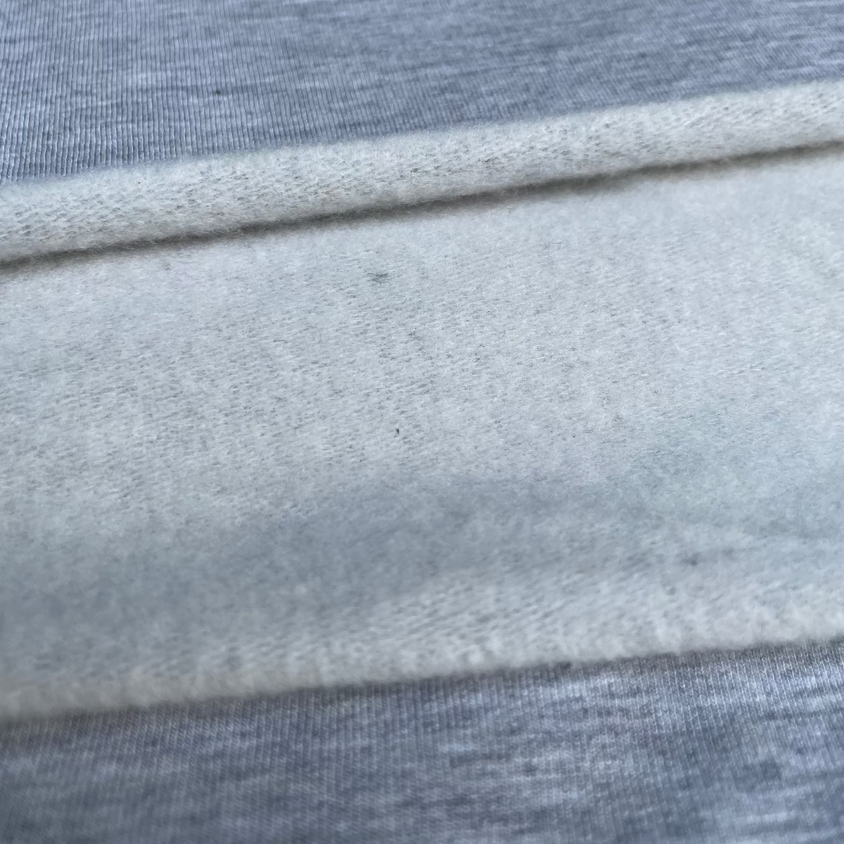 Bamboo Merino Stretch Fleece Fabric, Heather Light Grey - by the Yard and Wholesale - Kinderel Organic Fabrics