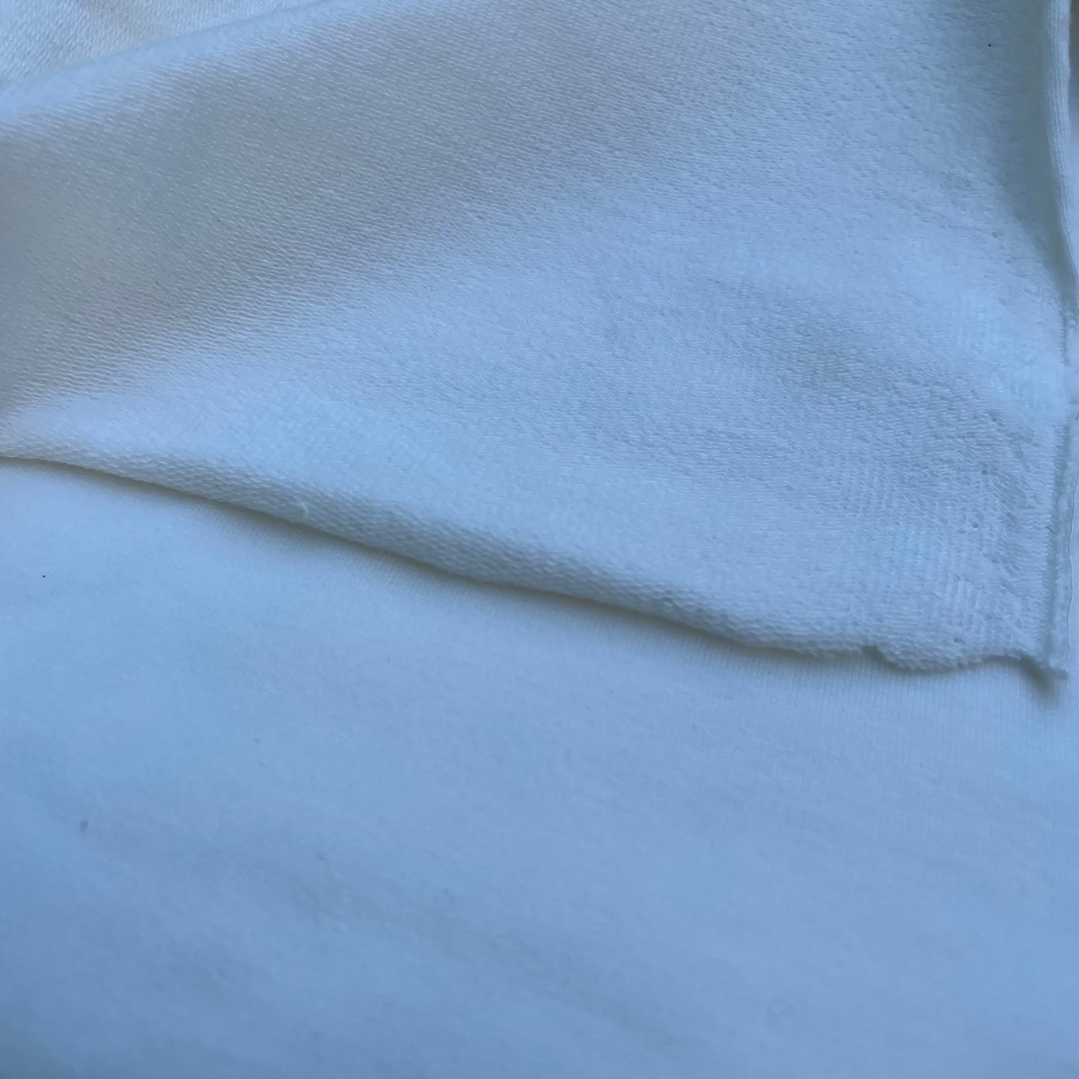 Close-up of french terry fabric with a textured surface