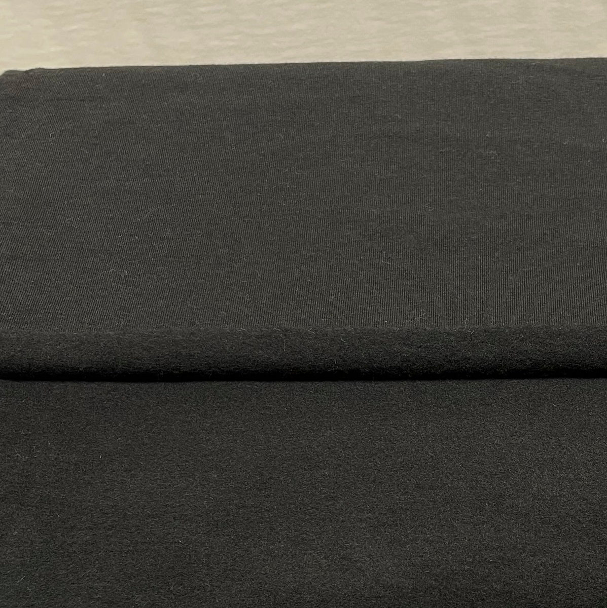 Bamboo Merino Stretch Fleece Fabric, Black - Kinderel Organic Fabrics