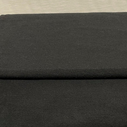 Bamboo Merino Stretch Fleece Fabric, Black - Kinderel Organic Fabrics