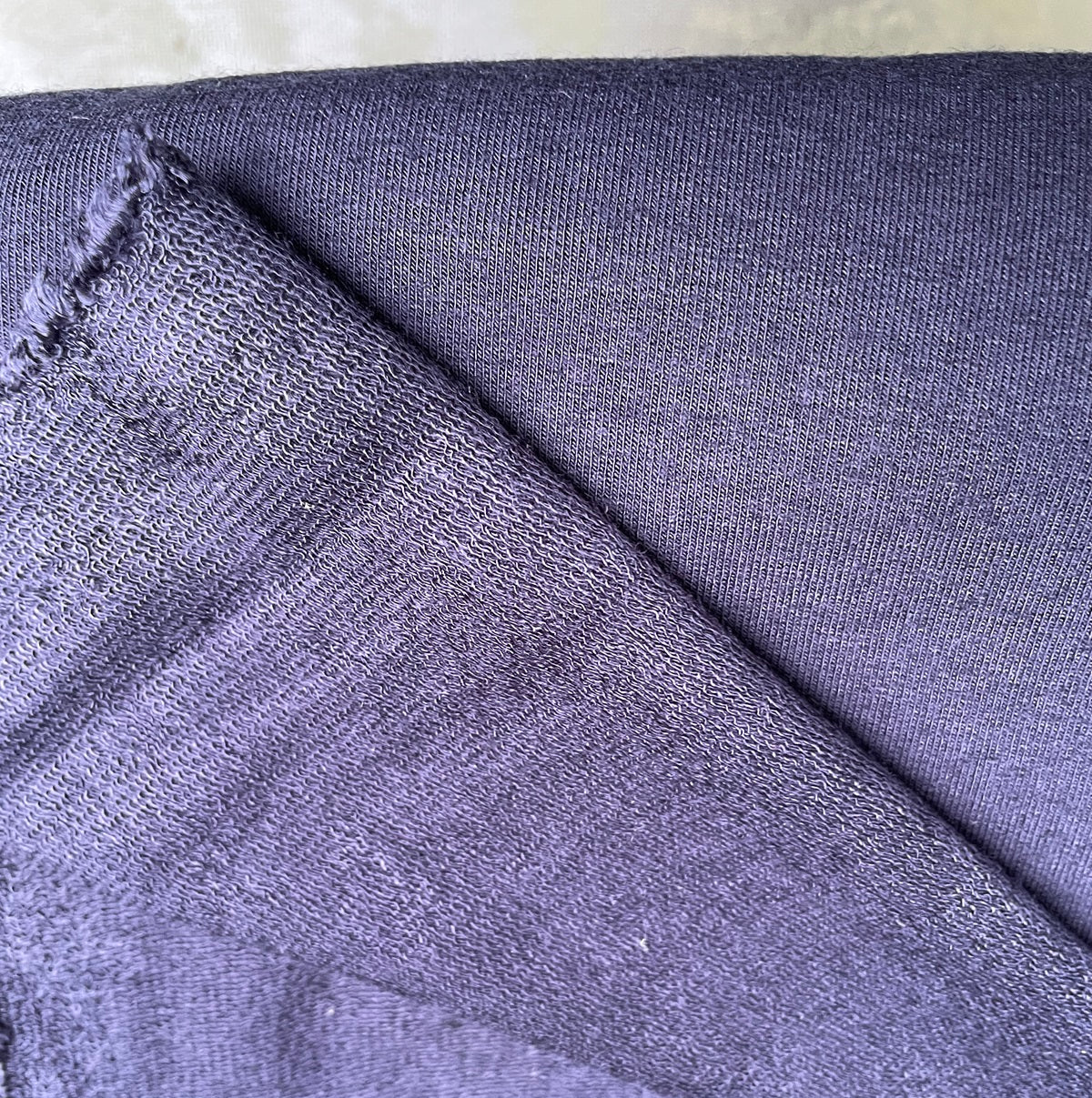 marine navy bamboo merino terry