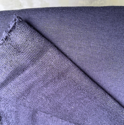 marine navy bamboo merino terry