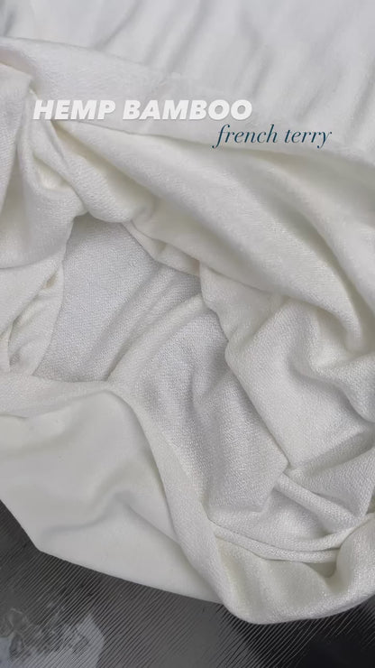 Tissu French Terry en chanvre et bambou au mètre