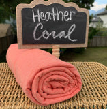 BAMBOO Stretch Jersey Fabric Heather Coral by the Yard or Wholesale - Kinderel Bamboo Fabrics