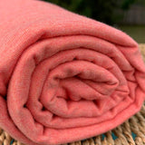 Bamboo Stretch French Terry, Heather Coral by the Yard or Wholesale - Kinderel Bamboo Fabrics