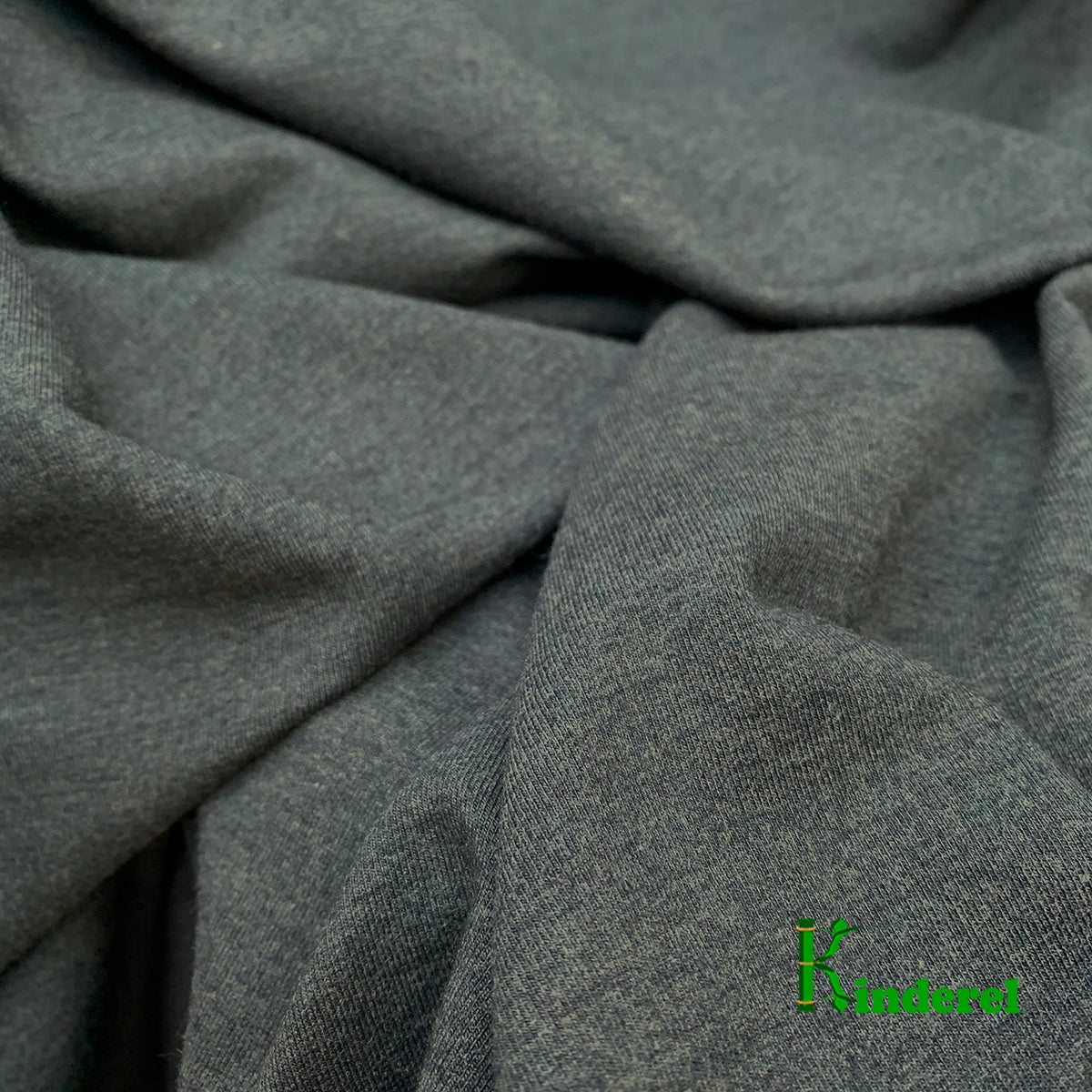 Bamboo Stretch Jersey, Heather Dark Green by the Yard - Kinderel Bamboo Fabrics
