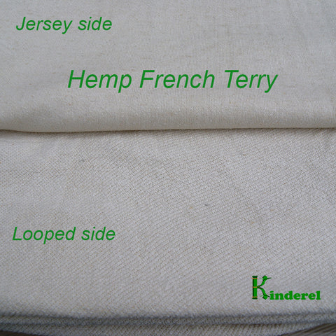Hemp Organic Cotton Terry Fabric by the Yard - Kinderel Bamboo Fabrics