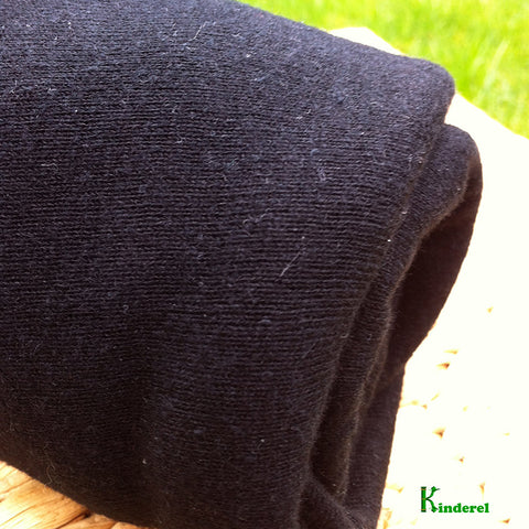 Hemp Organic Cotton Jersey Fabric - Black - by the Yard or Wholesale - Kinderel Bamboo Fabrics