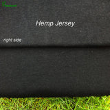 Hemp Organic Cotton Jersey Fabric - Black - by the Yard or Wholesale - Kinderel Bamboo Fabrics