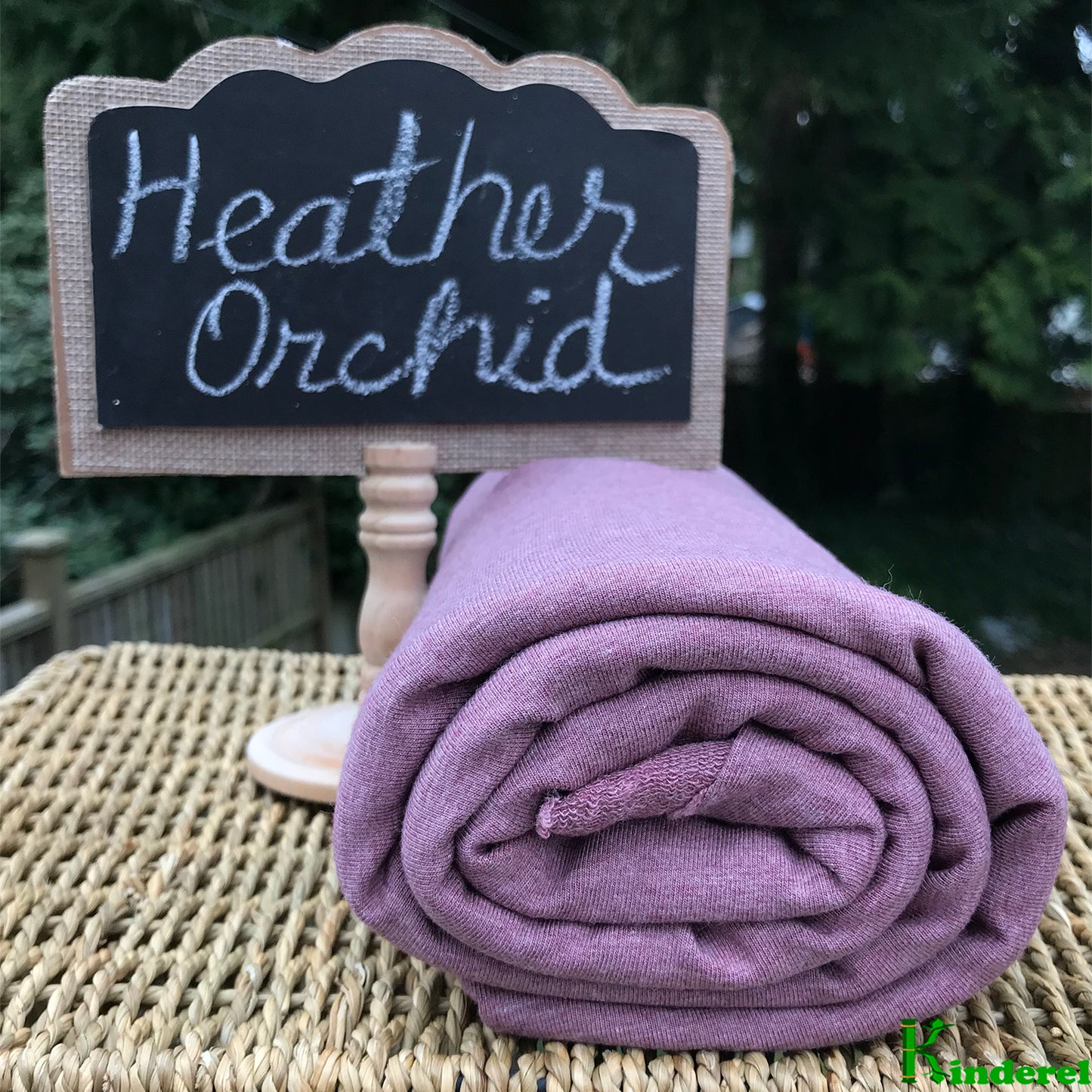 Heather Orchid Stretch French Terry cortado a medida o al por mayor