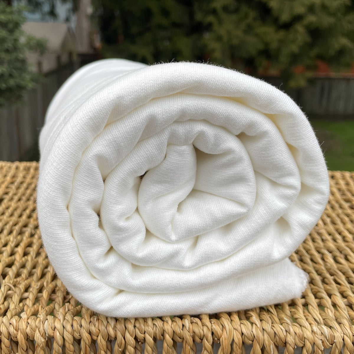 Bamboo Cotton Fleece Fabric Wholesale, Natural, 265 GSM from $US 8.45/yard- Kinderel Organic Fabrics