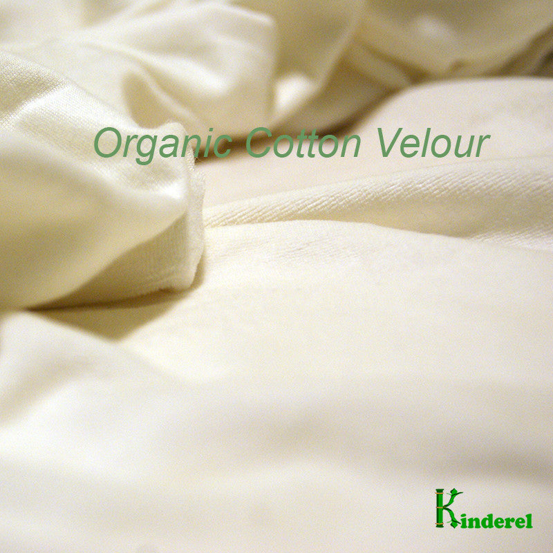 Organic Cotton Velour Fabric - Natural, OCV by the Yard - Kinderel Bamboo Fabrics