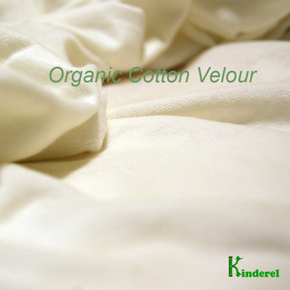 Organic Cotton Velour Fabric - Natural, OCV by the Yard - Kinderel Bamboo Fabrics