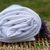 White Thermal PUL Fabric (PolyUrethane Laminate) Waterproof material for sale by the Yard and Wholesale - Kinderel Bamboo Fabrics