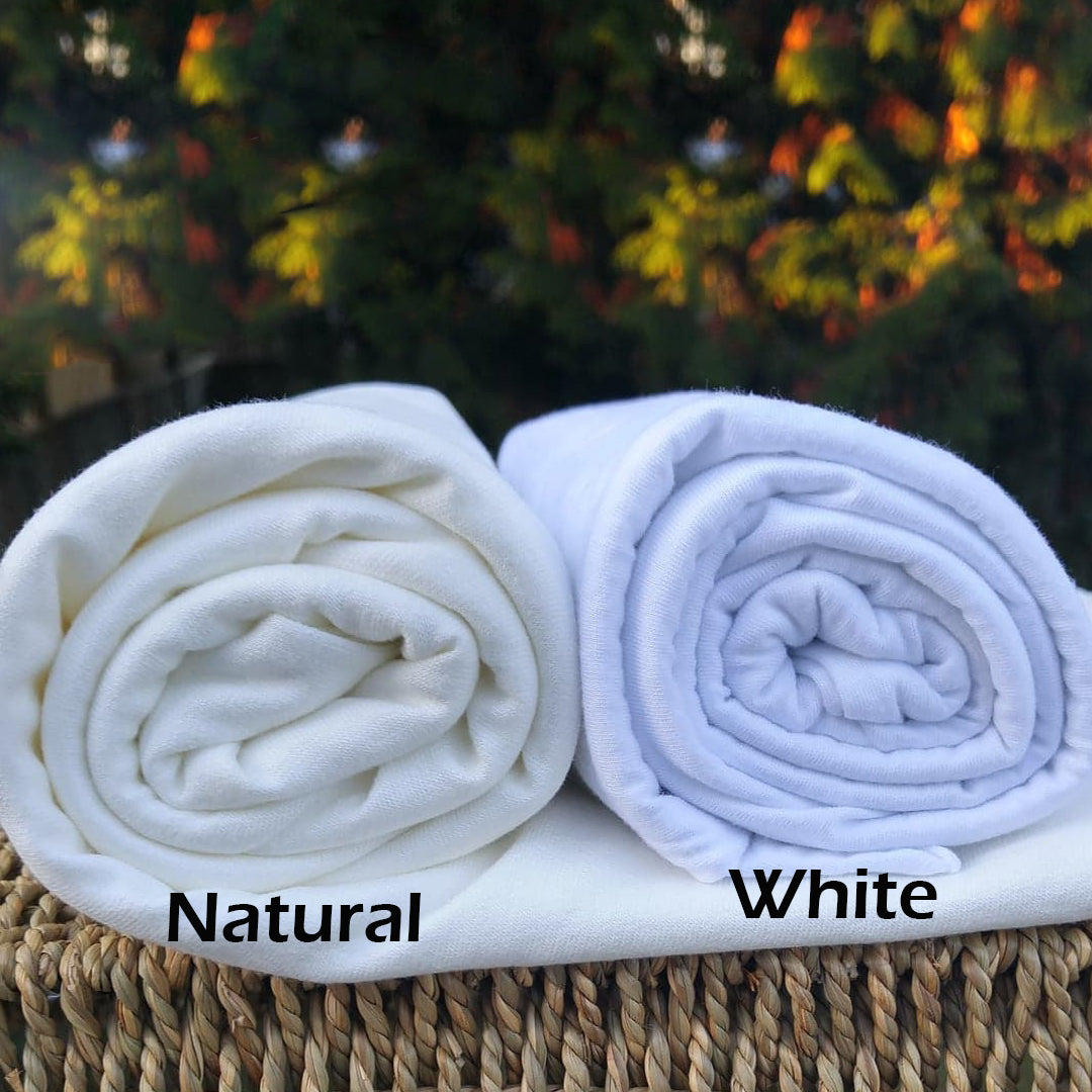 White Bamboo Cotton Stretch French Terry - by the Yard or Wholesale