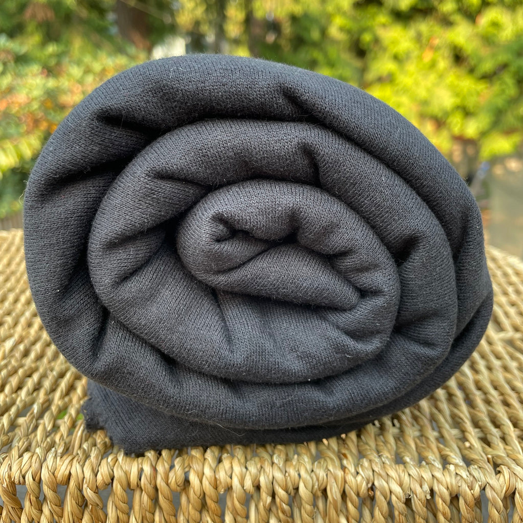 Black Sweatshirt Fleece Fabric