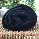 Black Chitosante Fabric | Heavy Weight Interlock 300 GSM  by the Yard or Wholesale