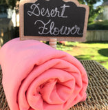 Desert Flower Bamboo Cotton Stretch French Terry by the Yard or Wholesale