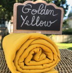 Golden Yellow Bamboo Stretch French Terry Fabric by the Yard or Wholesale
