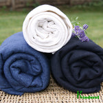 Hemp Organic Cotton Fleece Fabric - Ocean - Kinderel Bamboo Fabrics