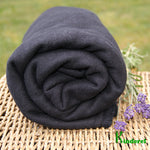 Hemp Organic Cotton Fleece Fabric - Black for Sale by the Yard - Kinderel Bamboo Fabrics