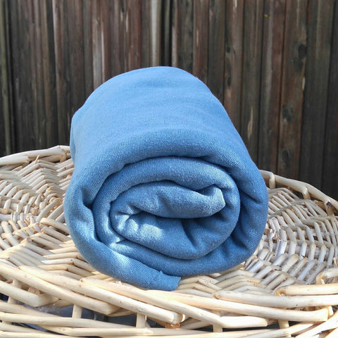 Hemp Fleece Fabric - Blue - Kinderel Bamboo Fabrics