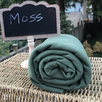 Green Moss Bamboo Cotton Stretch French Terry by the Yard or Wholesale