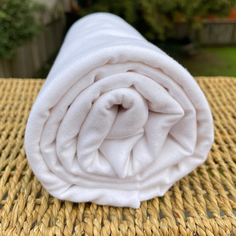 Cotton Stretch Jersey Fabric White  215 GSM