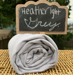 Bamboo Merino Wool Stretch French Terry, Heather Light  Grey by the Yard - Kinderel Bamboo Fabrics