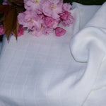 Bamboo Muslin (Swaddle) Natural Fabric, Checked, by the Yard - Kinderel Bamboo Fabrics