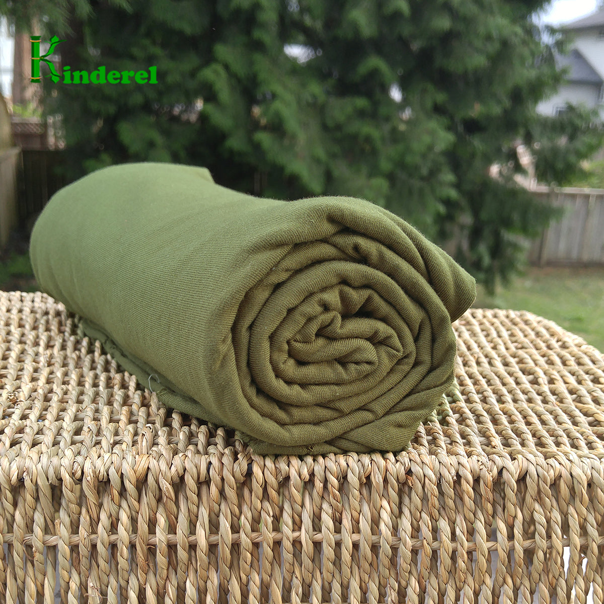 Olive Bamboo Cotton Stretch Jersey Fabric by the Yard or Wholesale ...