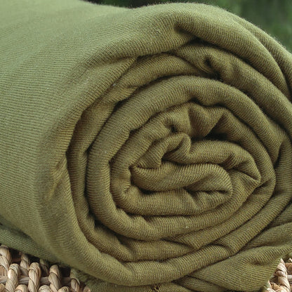 BAMBOO Stretch Jersey Fabric Olive by the Yard - Kinderel Bamboo Fabrics